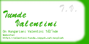 tunde valentini business card